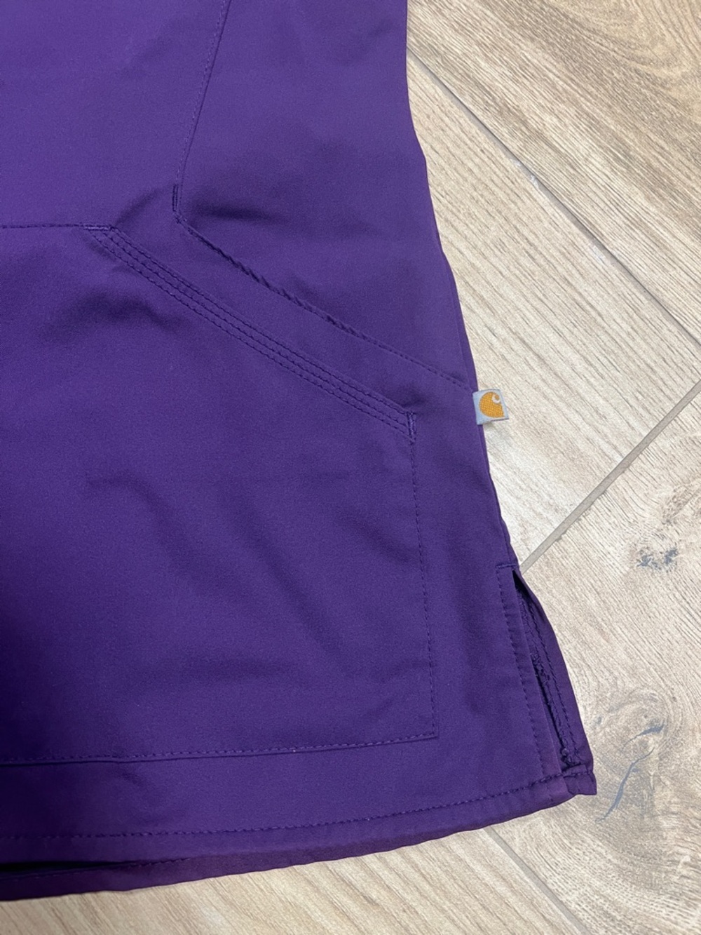 Carhartt Women's Purple V-Neck Short Sleeve Scrub Top - Picture 2 of 5